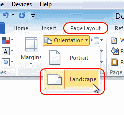 multiple orientations in word for mac